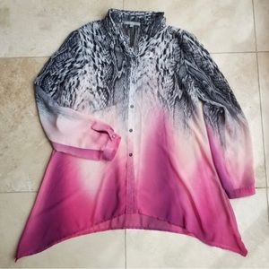 NY collection sheer blouse